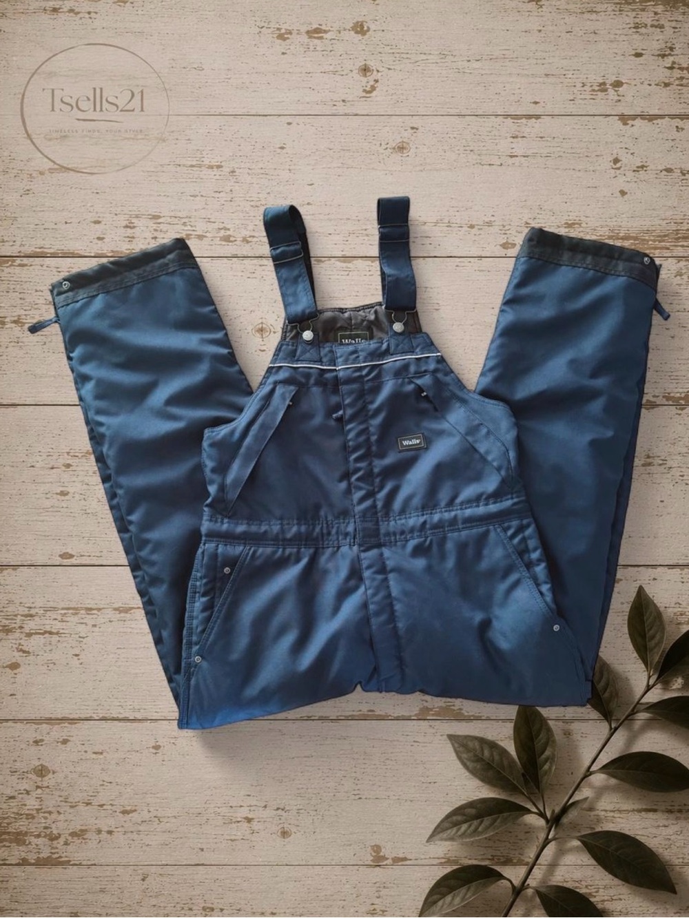 Walls Workwear Navy Insulated Bib Overalls - Size M